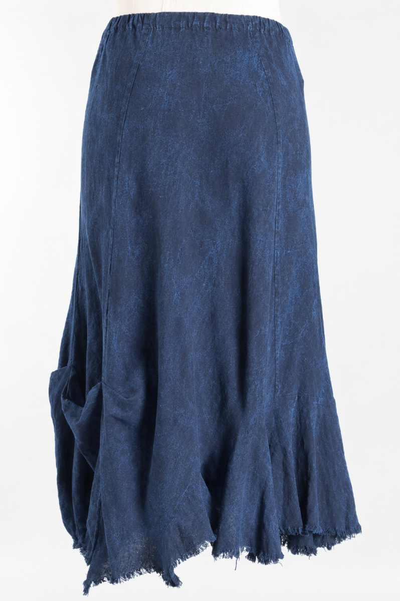 Fringe Skirt - Washed Sapphire