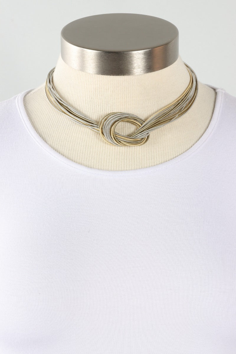 Knotted Necklace - Gold & Silver