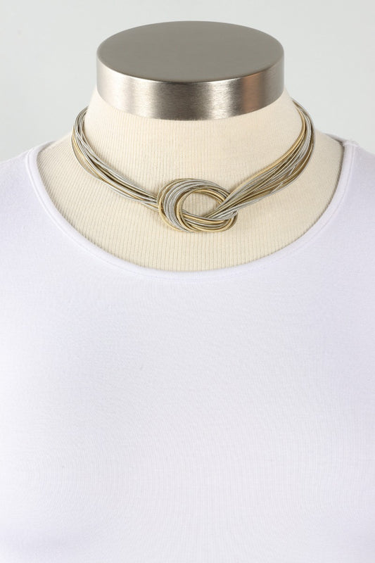 Knotted Necklace - Gold & Silver