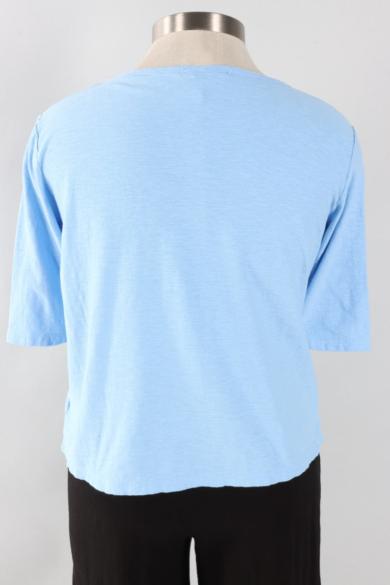 Elbow Sleeve Top - Bellflower