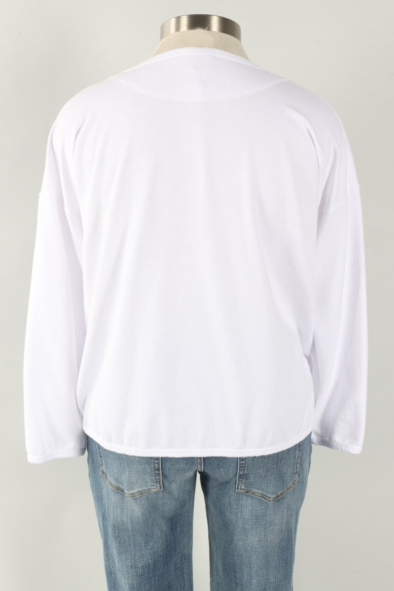 Stretch Terry Sweatshirt - White