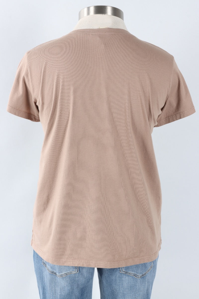 Short Sleeve V-Tee Plus - Mushroom