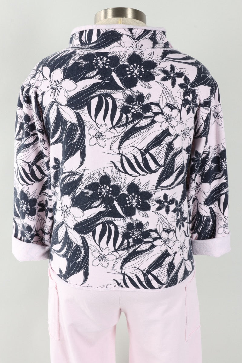 Relax Yoga Top - Heaven Pink Mallorca Print