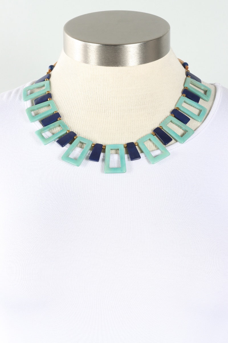 Danielle Necklace - Celeste & Royal Blue