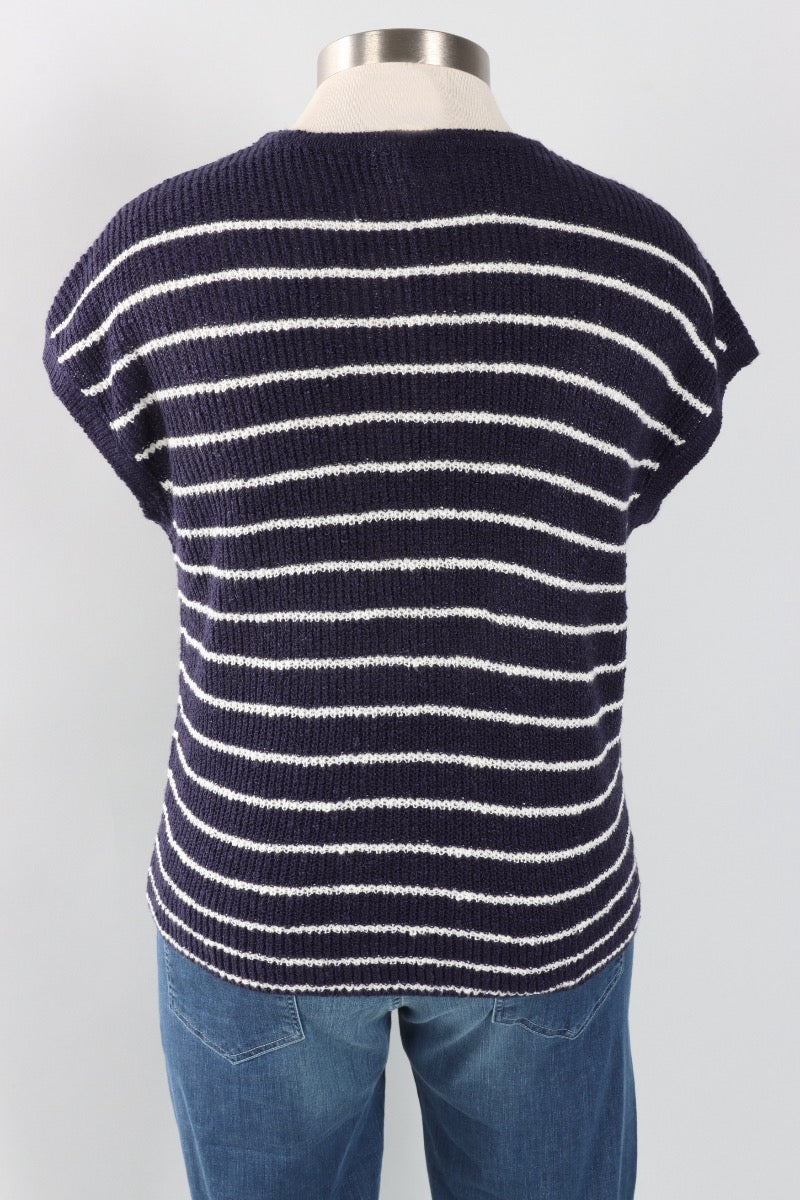 Cap Sleeve Crew - Navy