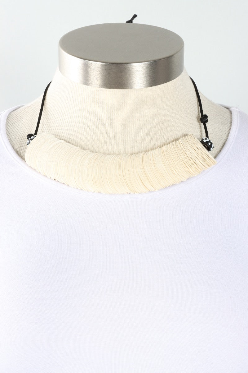 Paper Folds Necklace - Ivory