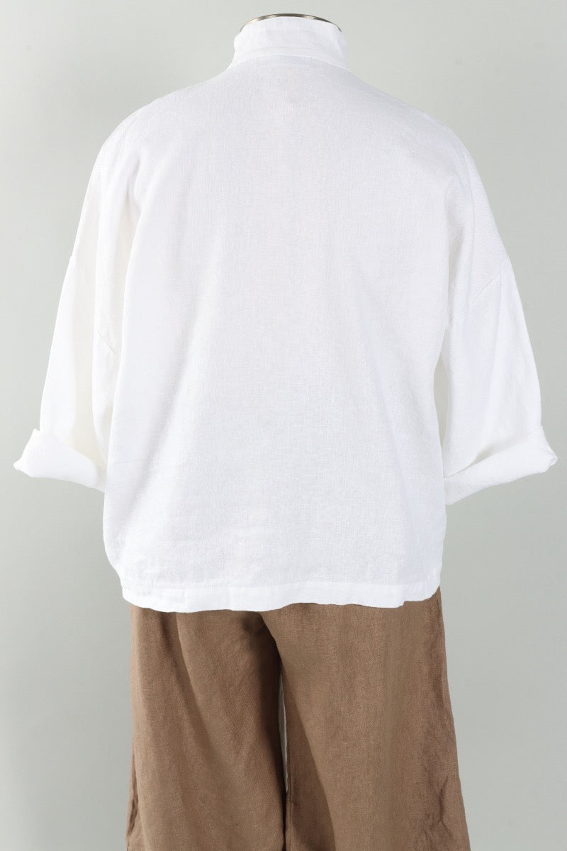 Danuta Jacket - White Heavy Linen