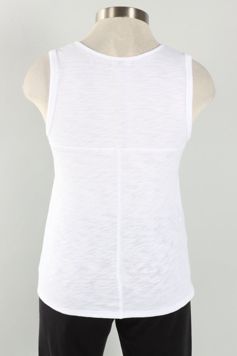 Pieced Tank - White