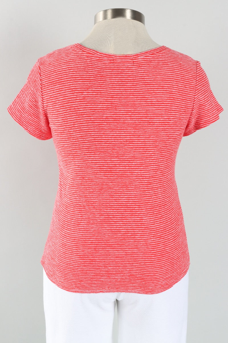 Pasadena Tee - Tomato Stripe