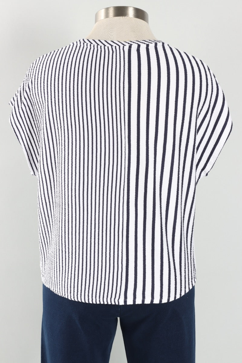 Fine Line Tee - Navy
