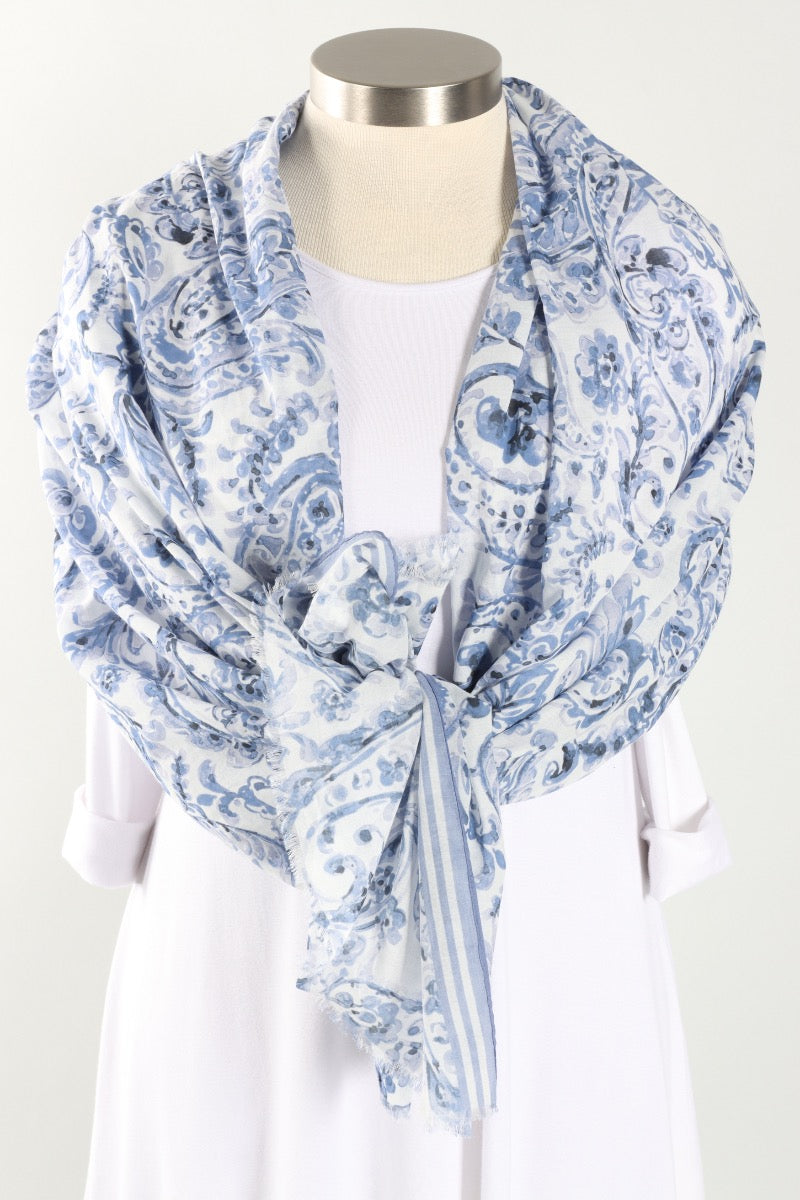Paisley Maxi Wrap - True Blue