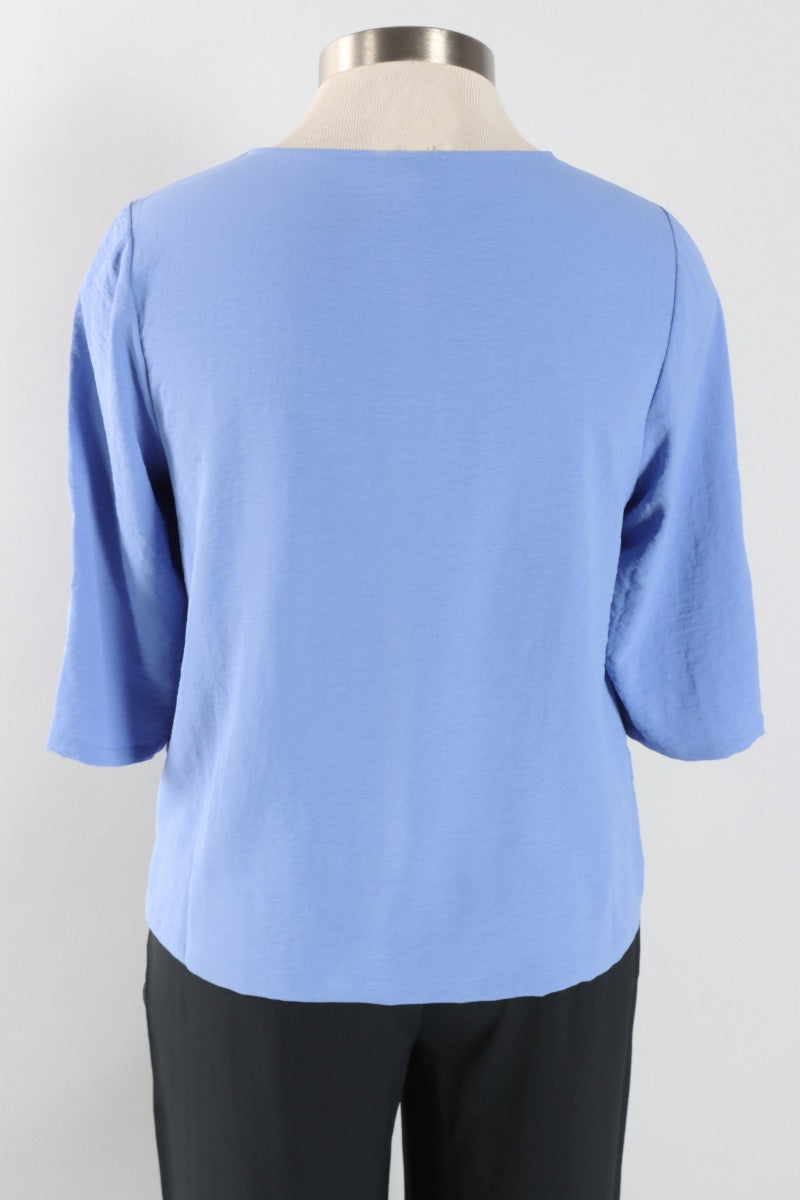 Perfect Shirred Pullover - Bluebell