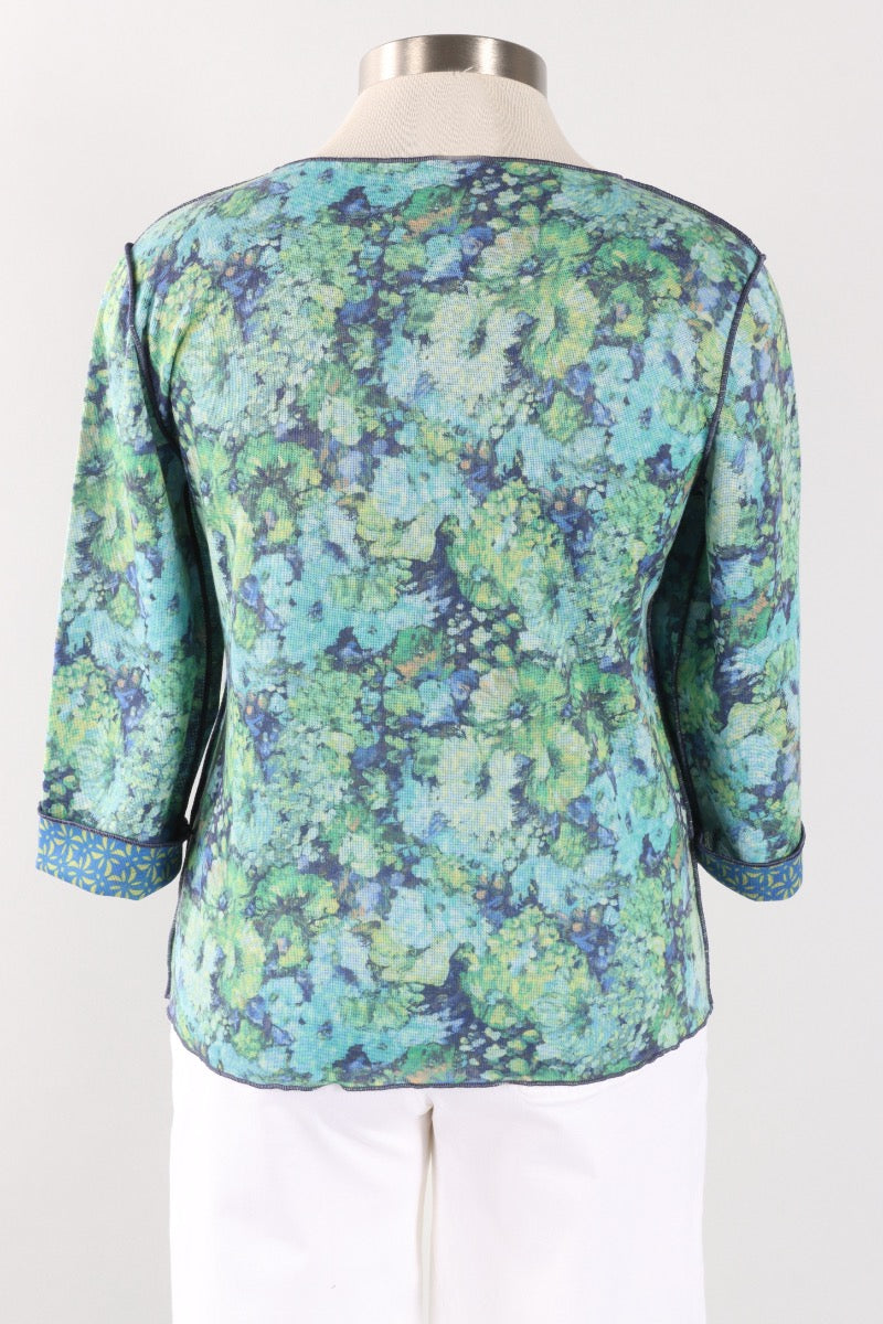 Reversible Crew Neck - Blue & Green