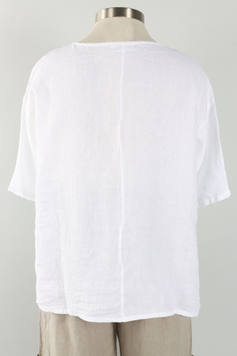 Bex Shirt - White Light Linen