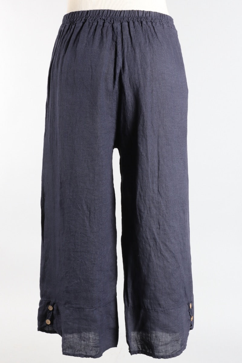 Wide Leg Pocket Pant - Navy