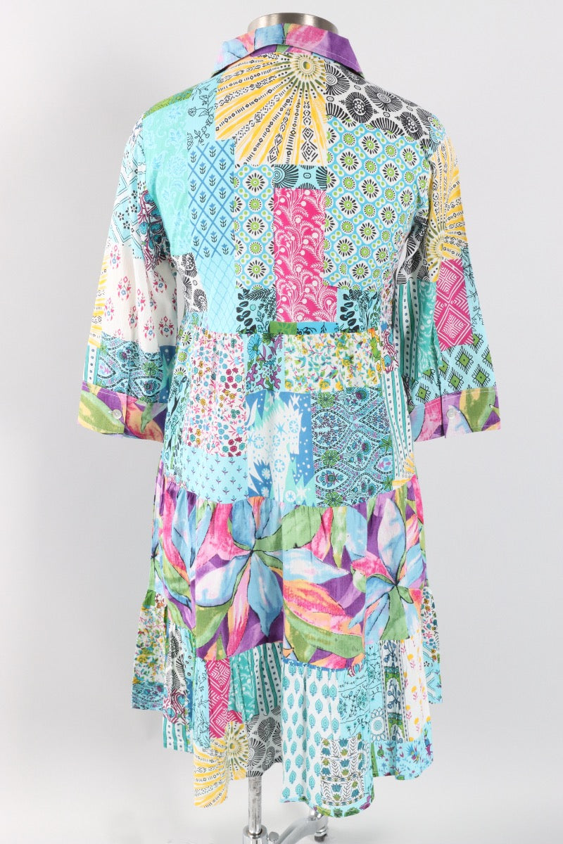 Amanda Embroidered Dress - Multi Color