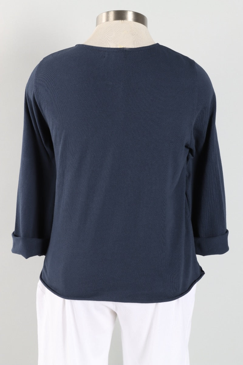 Double Button Top - Ink