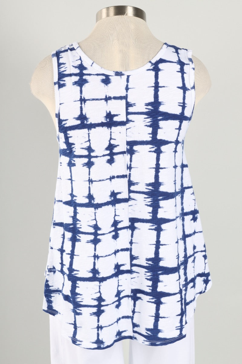 High/Low Tank - White Waterway Print