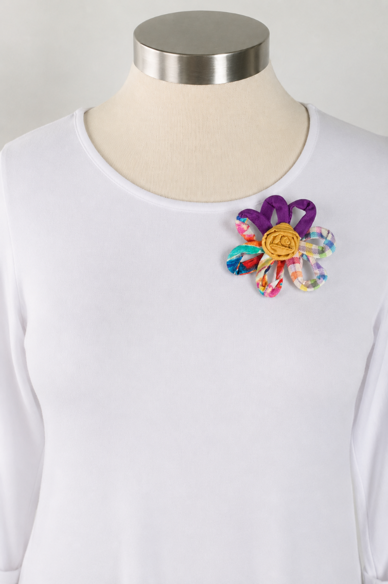 Daisy Pin - Purple Multi