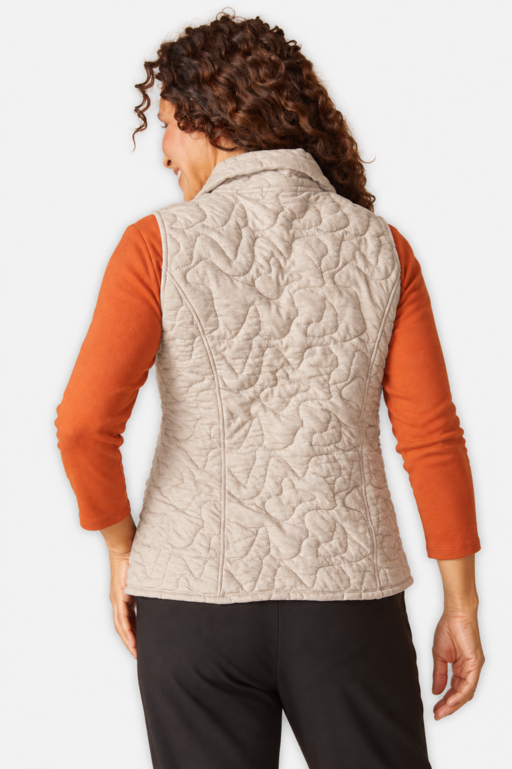 Cascade Quilt Shaped Vest - Dove