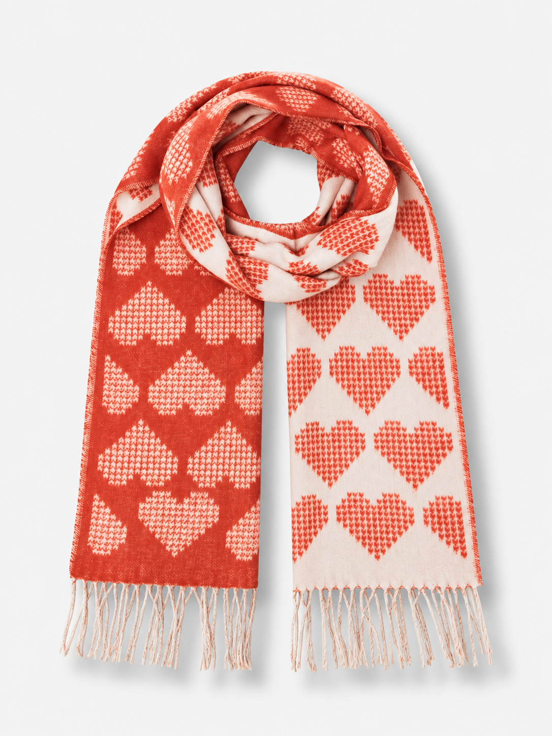 Knit Hearts Cashmink Scarf - True Red