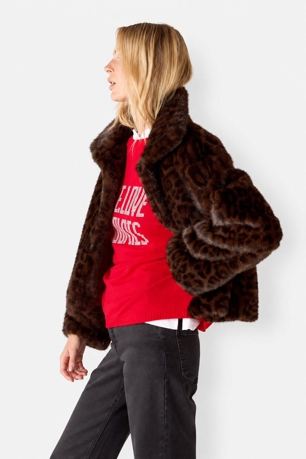 Gigi Faux Fur Reversible Jacket - Leopard