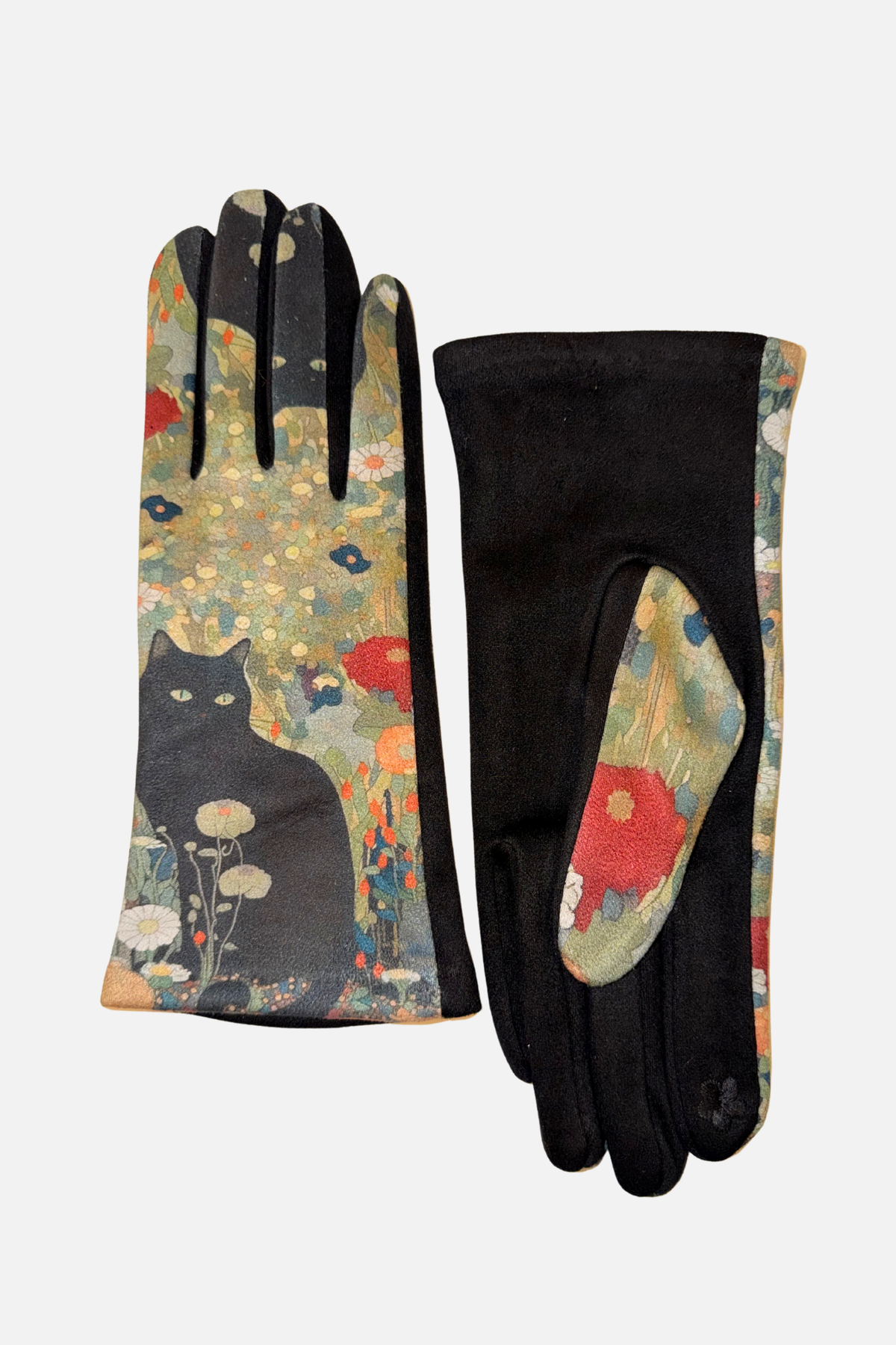 Garden Glow & Black Cat Gloves - Multicolor