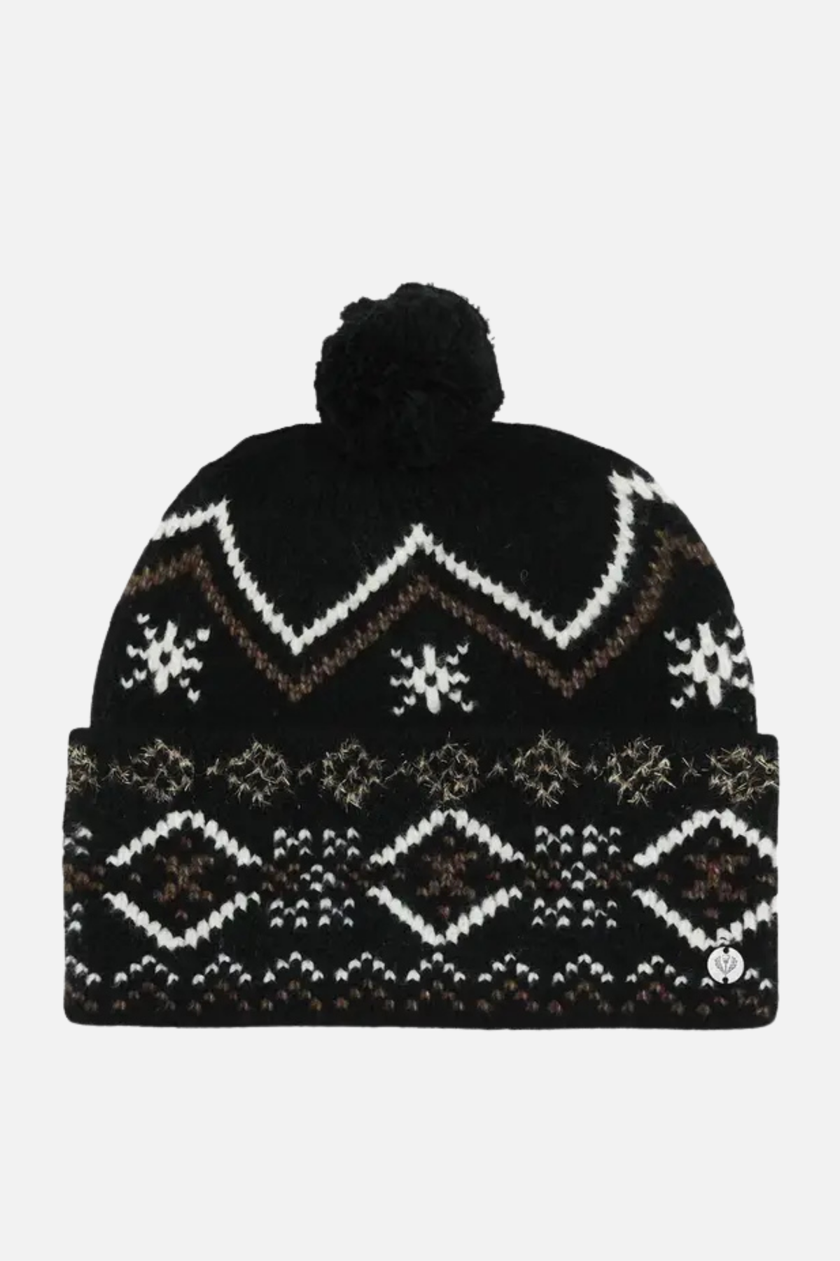 Holiday Shimmer Knit Hat - Caviar