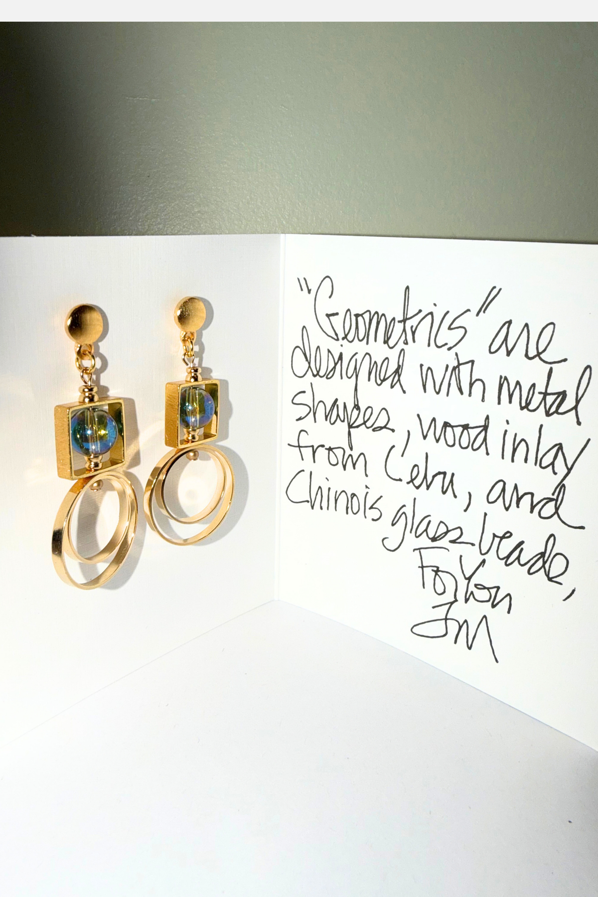 No End Insight Earring - Green & Gold