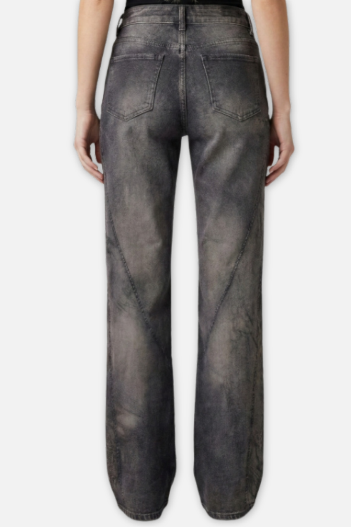 Cheetah Mini Bootcut Jean - Smoky Black