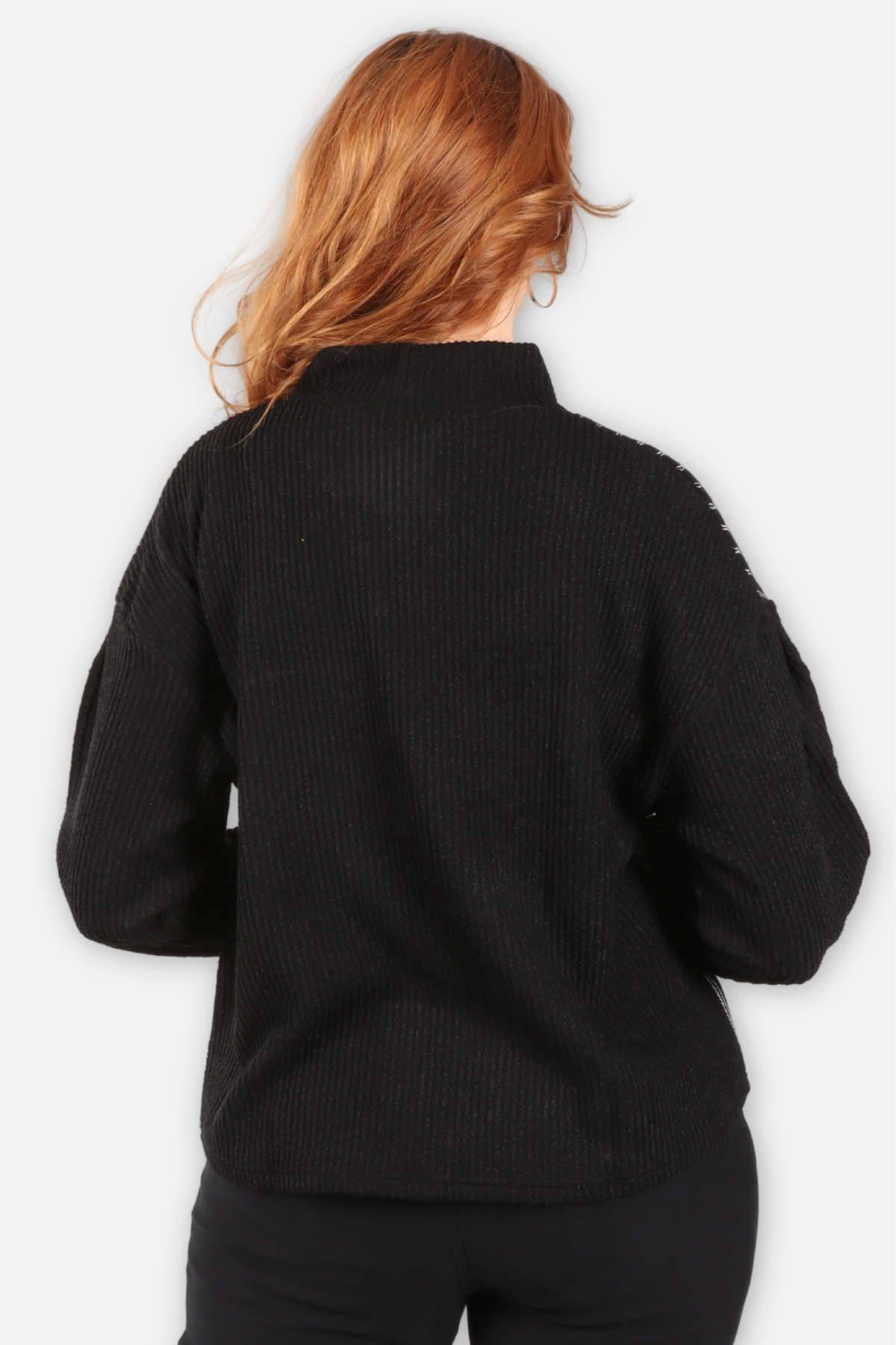 Stripes and Solids Sweater - Black & Grey