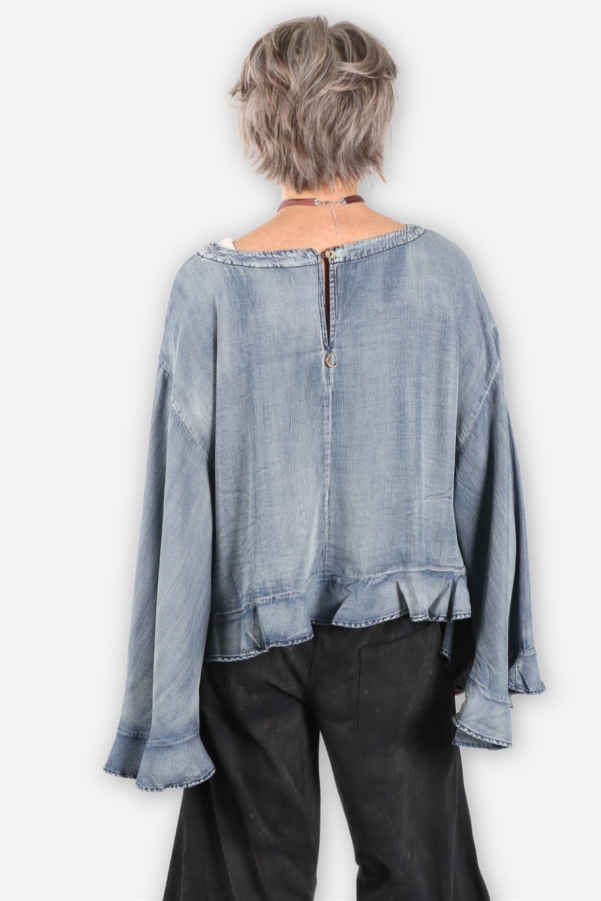 Blooming Grace Top - Chambray