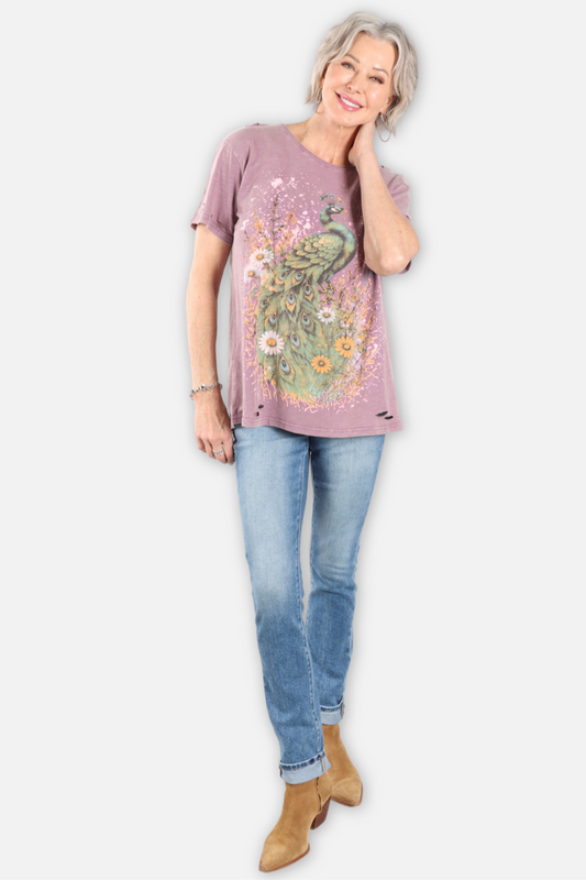 Soft Journey Tee - Royal Feathers