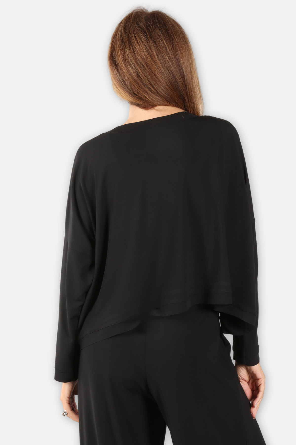 Boxy Jersey Pullover - Black