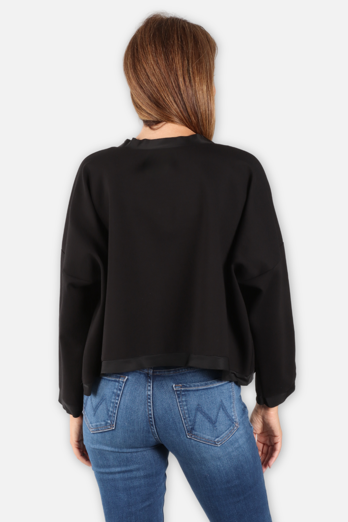Scuba Luxury Long Sleeve Boxy Tee - Black