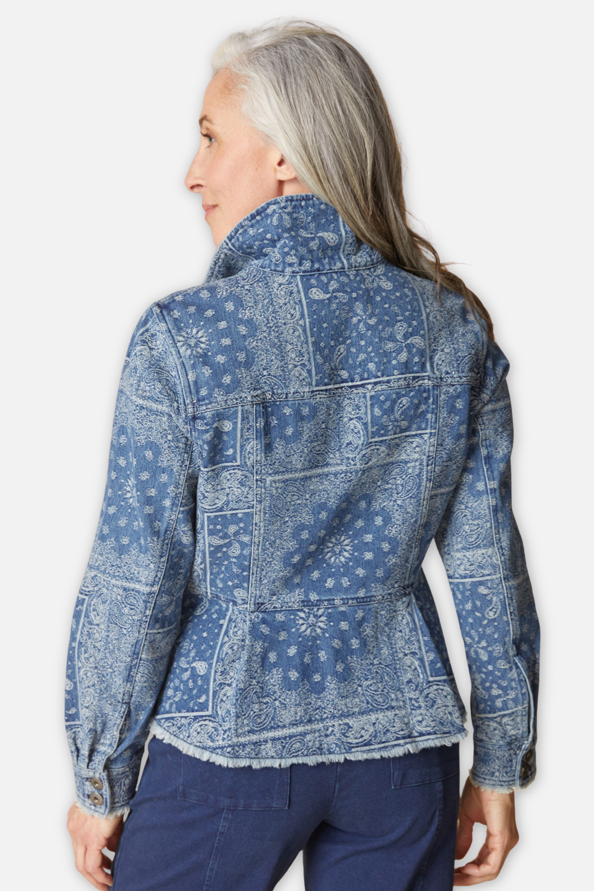 Peplum Jacket - Indigo