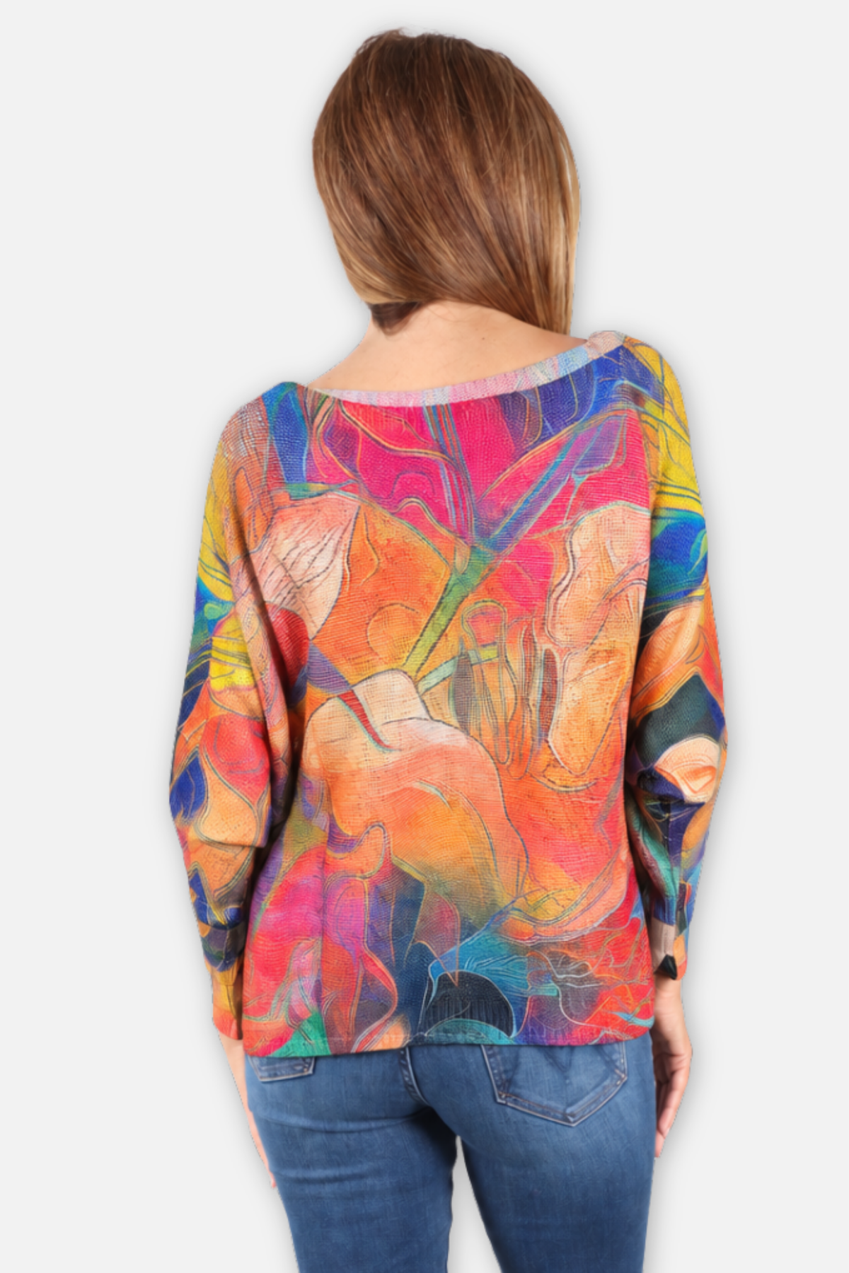 Painted Garden Sweater - Orange