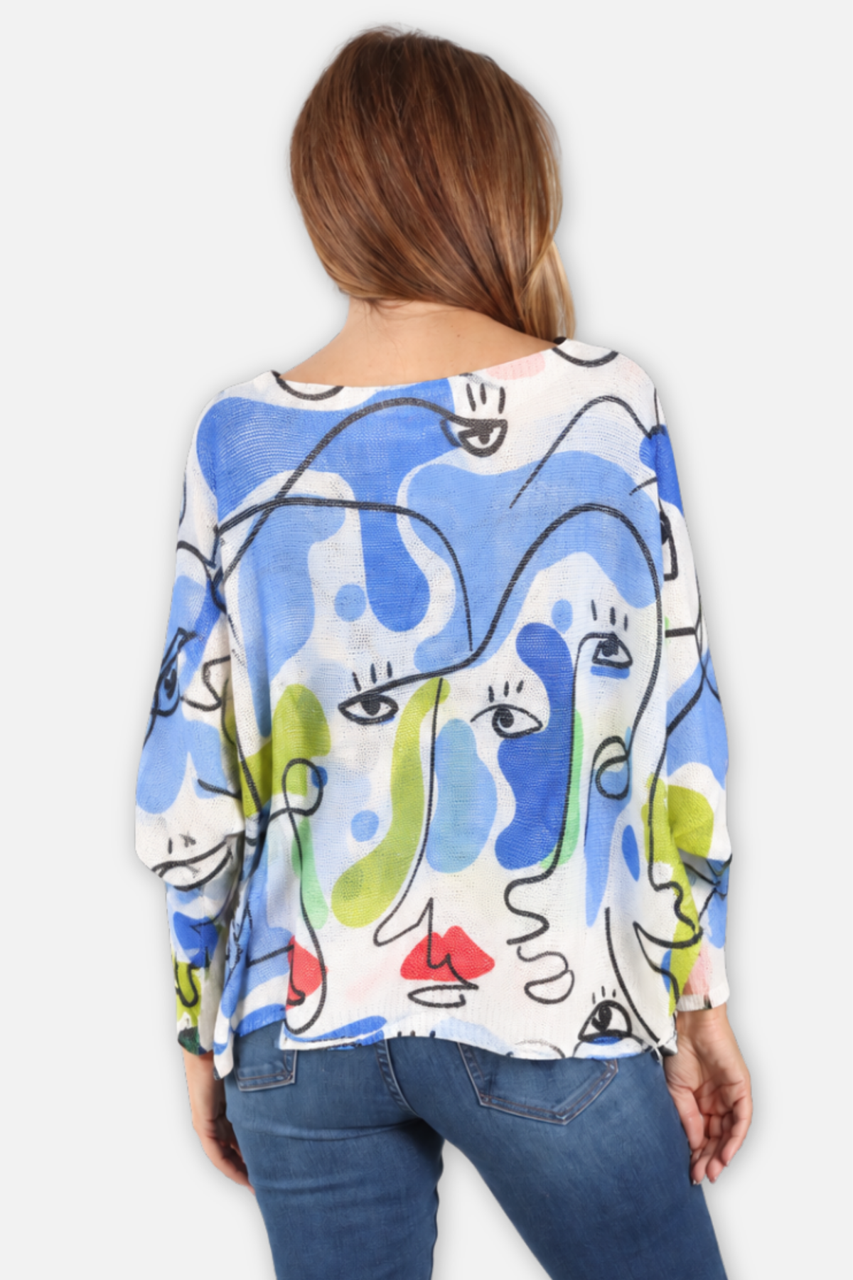 Modern Muse Sweater - Blue Picasso