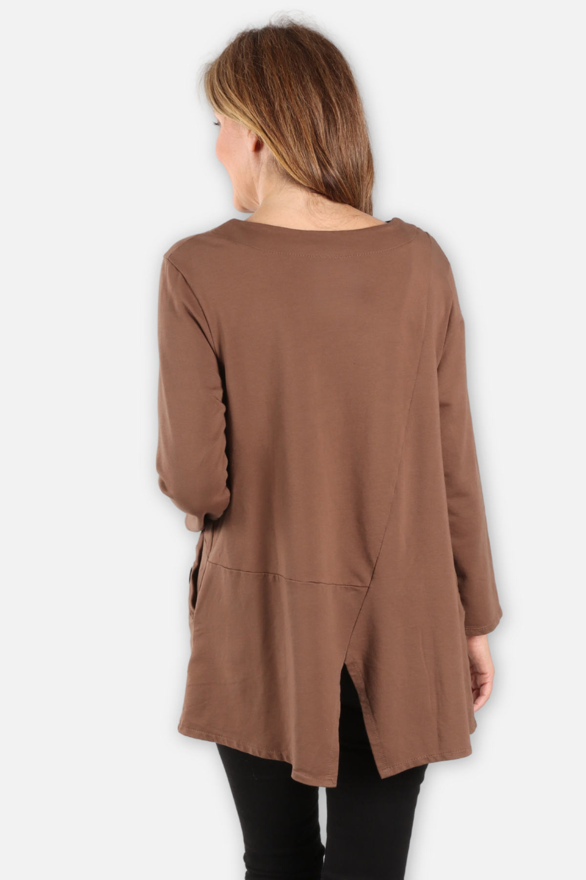 Folded Pocket Top - Brown