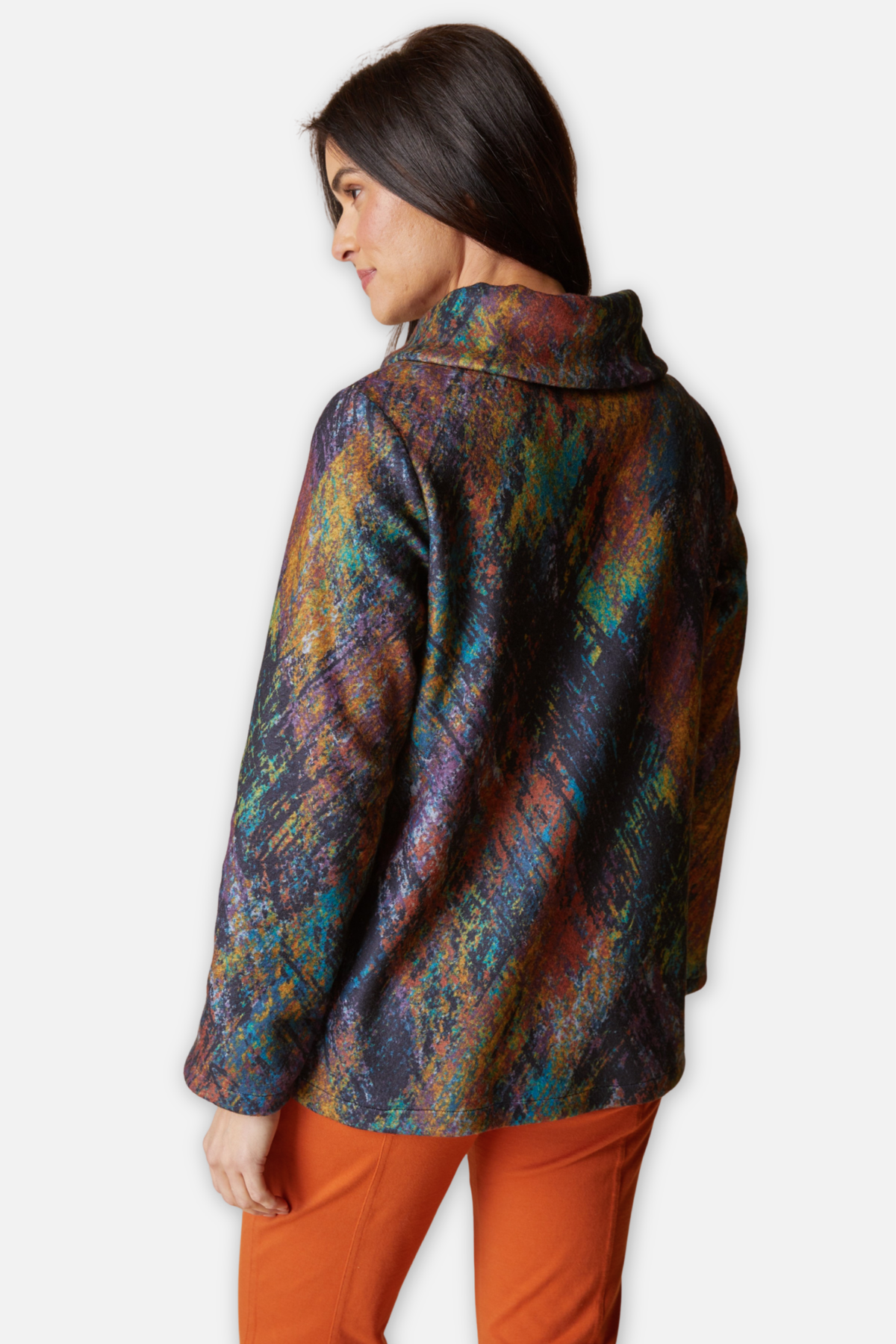 Sunset Fleece Swing Coat - Multi Color
