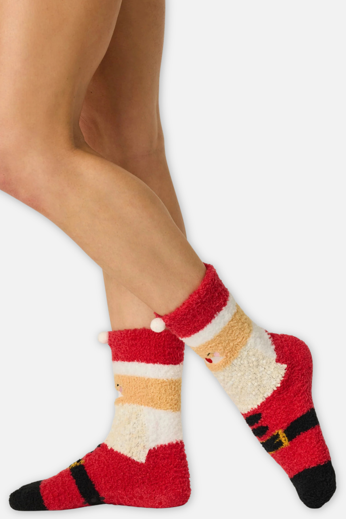 Jolly Santa Claus Socks - Red