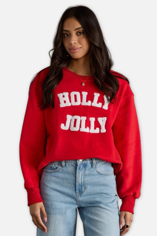 Holly Jolly Sweatshirt - Red