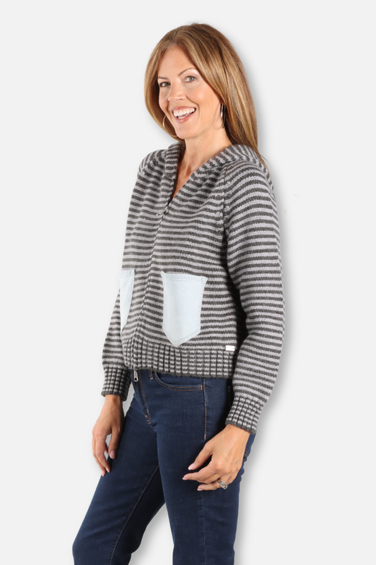 Weekend Hoodie - Grey Stripe