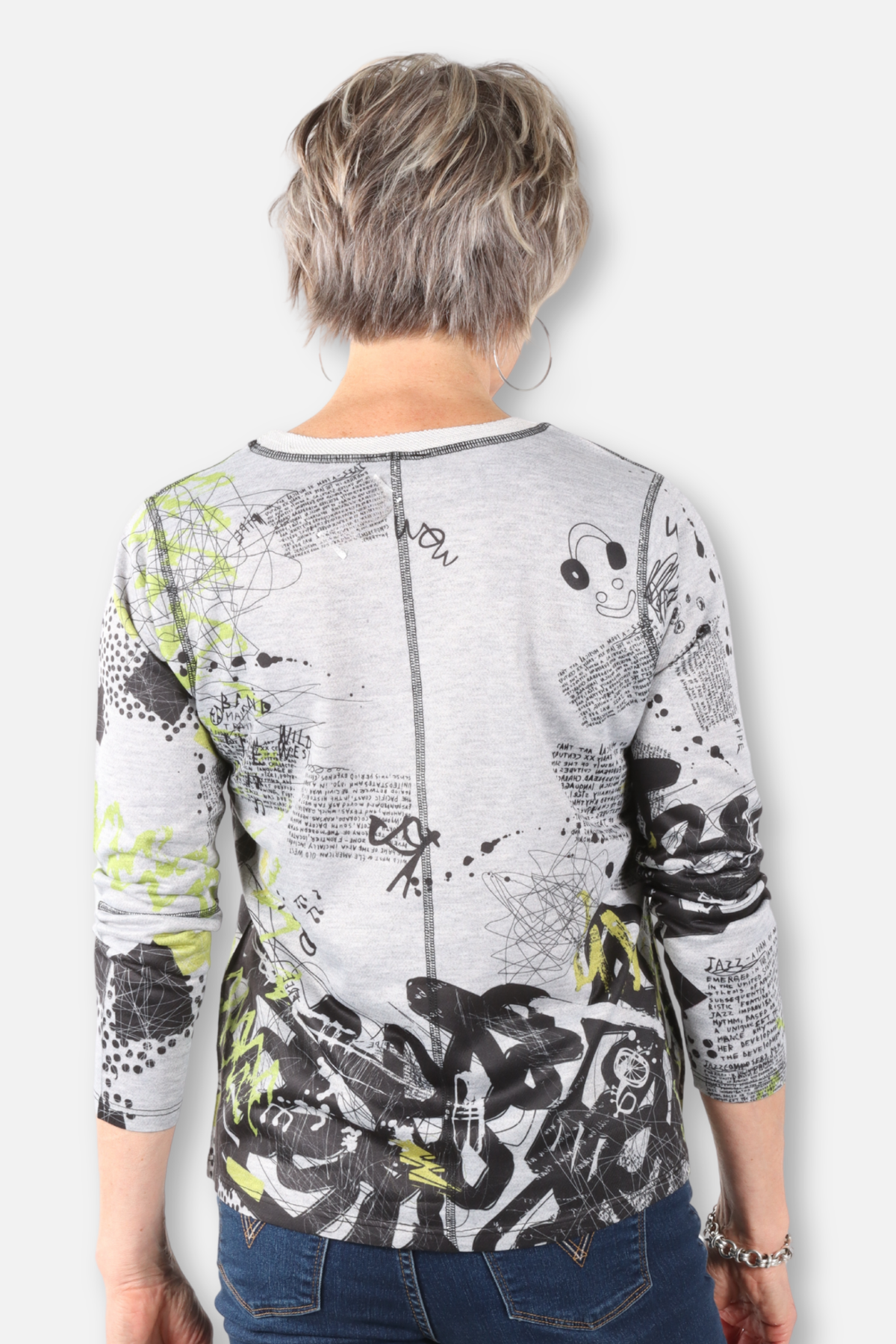 Jazz Music Top - Grey