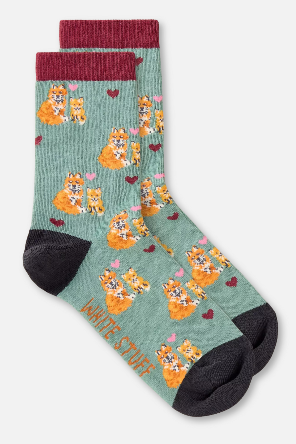 Loving Fox Socks - Light Blue Green