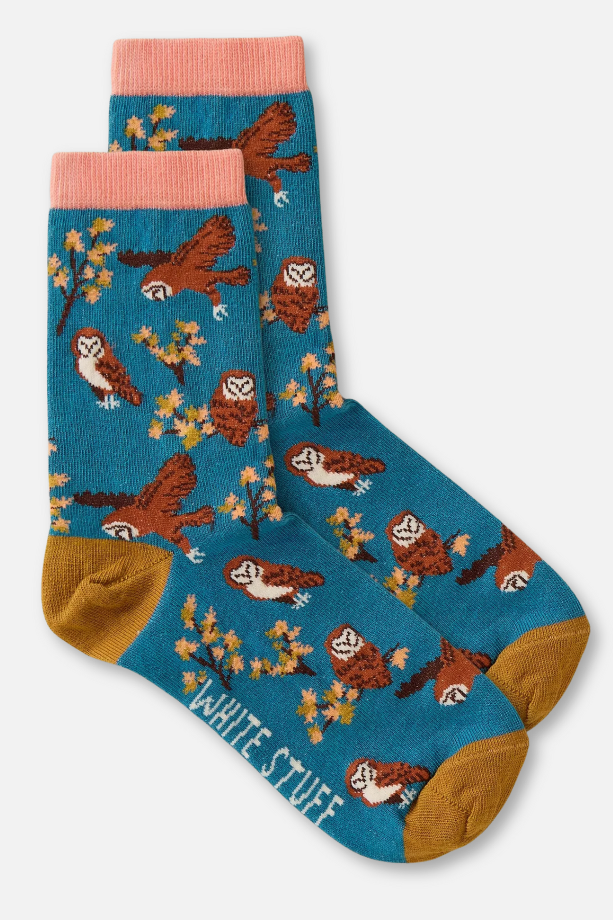 Flying Owl Socks - Dark Teal