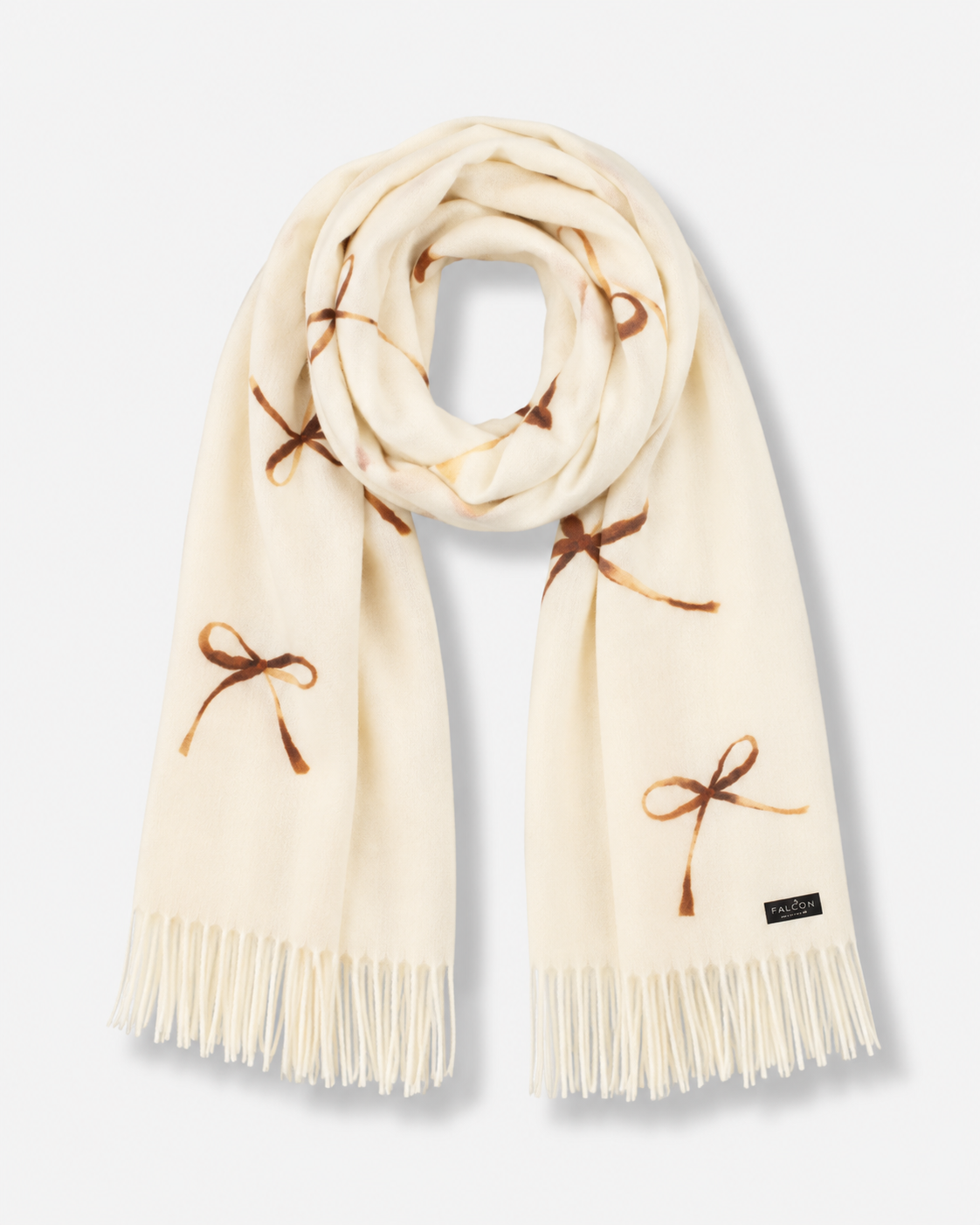 Needle Punch Bow Wrap - Off White