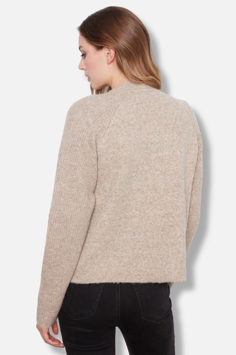 Patch Pocket Cardigan - Light Brown