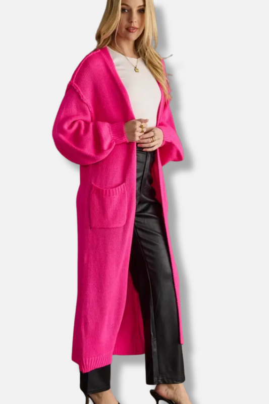 Duster Cardigan - Pink