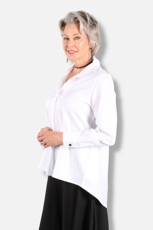 Eliza Shirt Plus - White